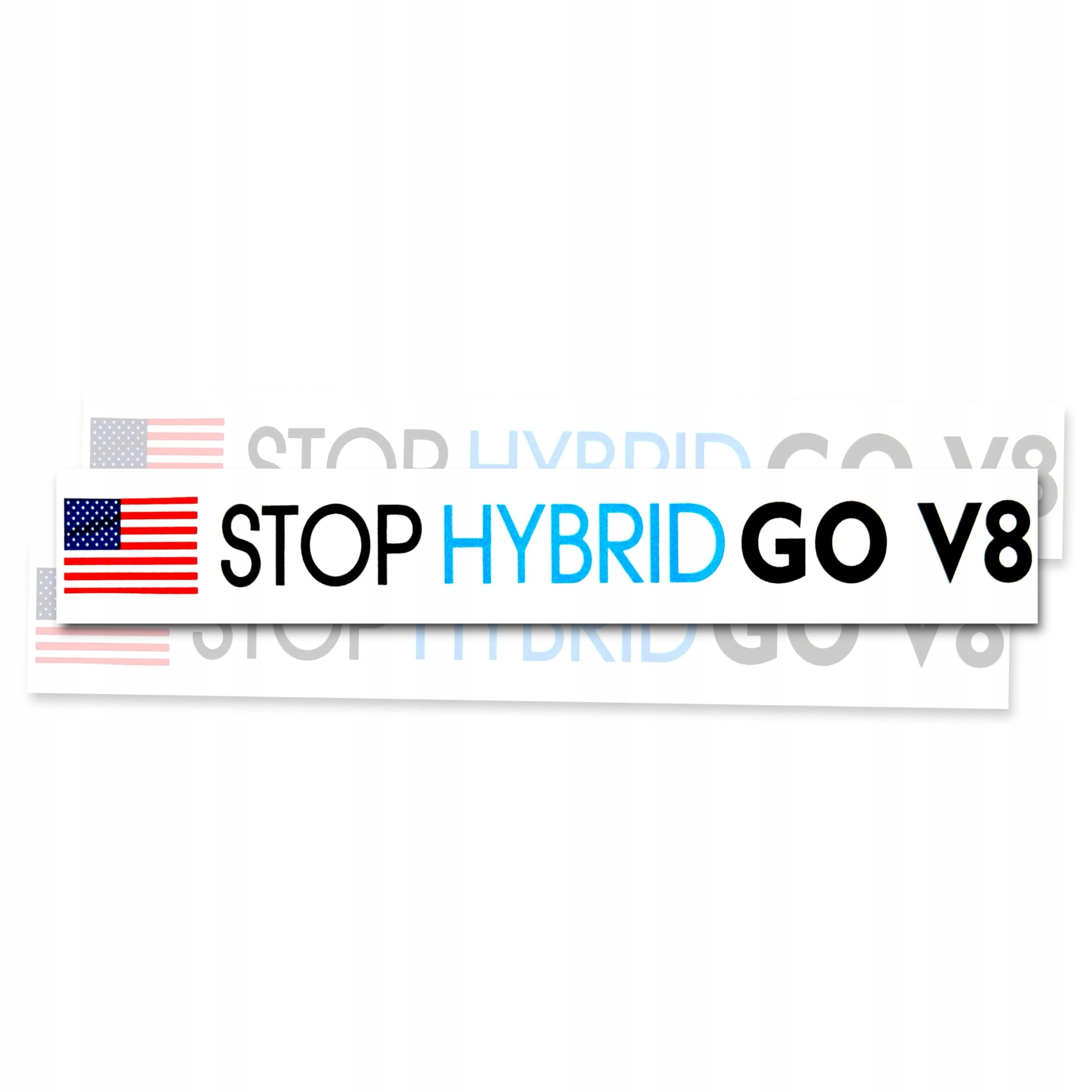 Naklejka Stop Hybrid Go V8 Ameryka Usa Stany Zjednoczone Flaga Na Szybę