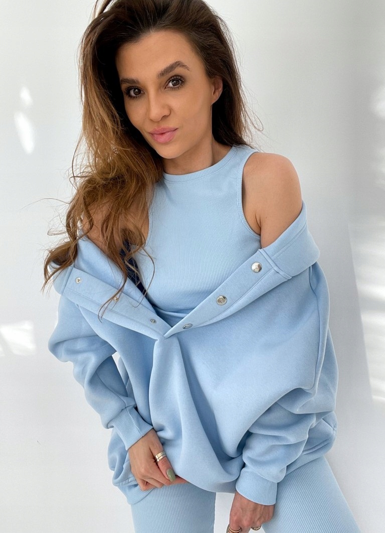 Komplet dresowy 3częściowy Dres Napy Aszmi Style Bluza+Legginsy+Top