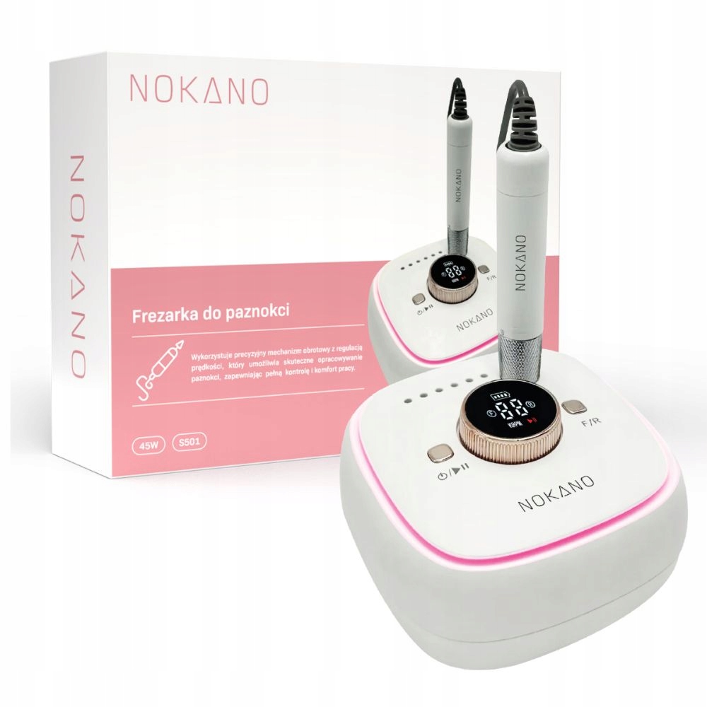 Nokano Frezarka Pro Silent Do Manicure I Pedicure Cicha Mobilna 45W