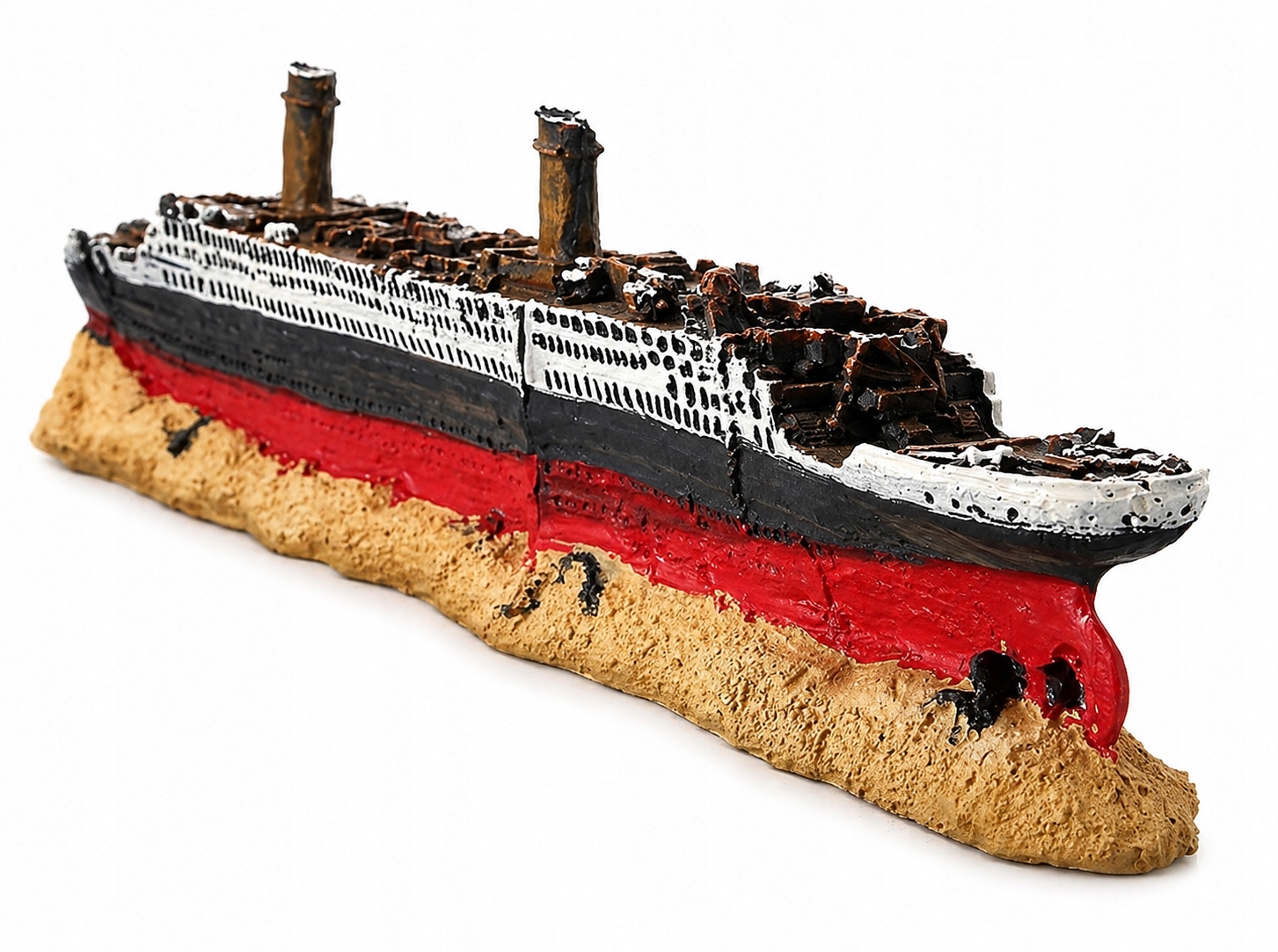 Titanic statek do akwarium wrak ozdoba co2 meduza