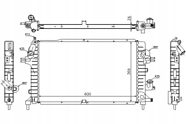 Nissens Chladič Motoru Opel Astra H Astra H Cla