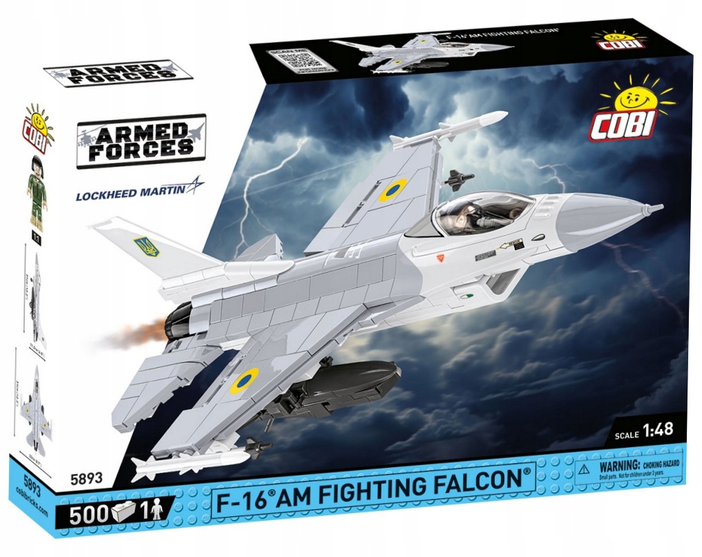 Cobi 5893 F-16C Fighting Falcon (ua) Samolot Myśliwski oznaczenie Ukraina