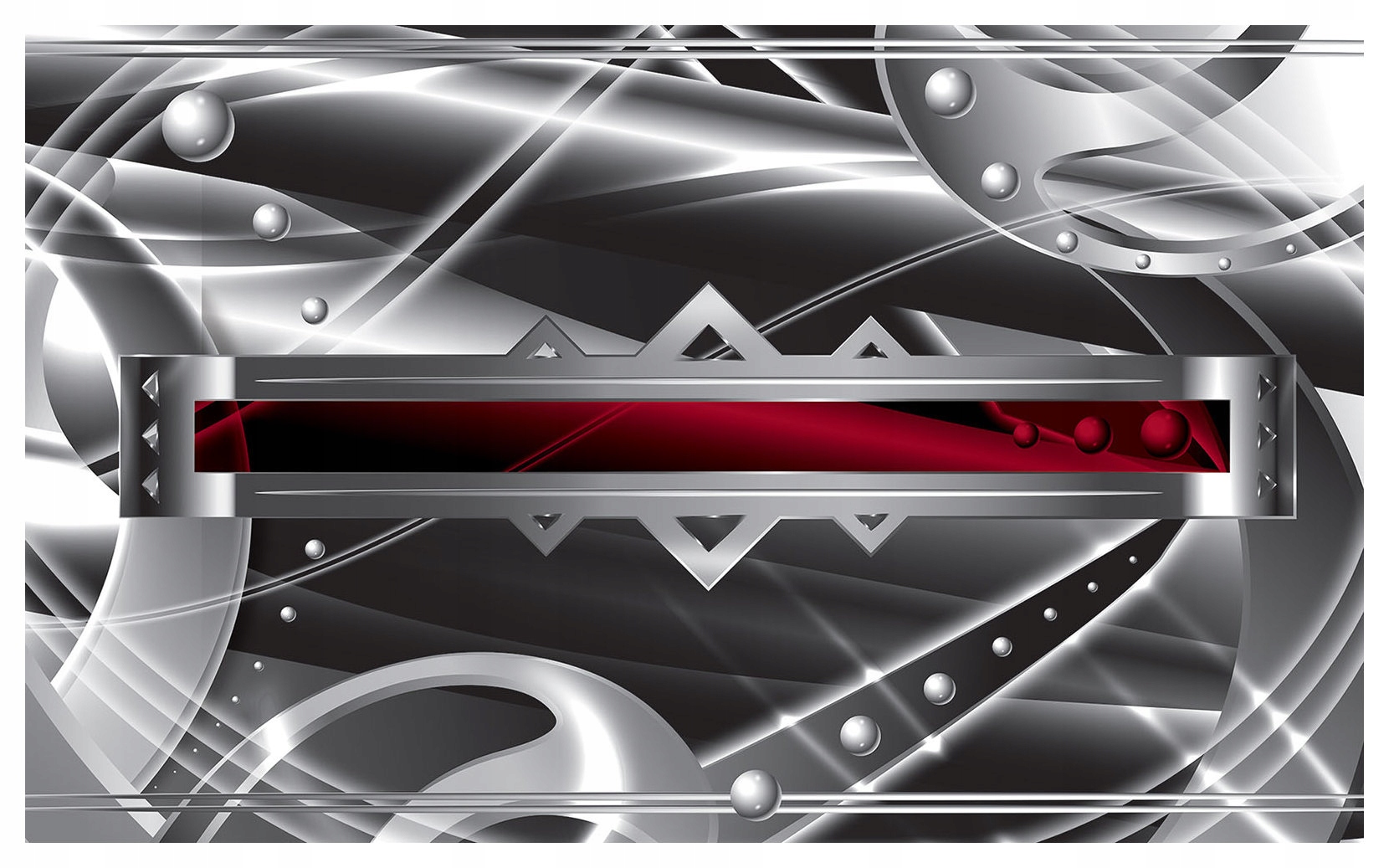 Fototapeta Kov a geometrie abstrakce stříbro-červená 368x254 vinyl lepidlo