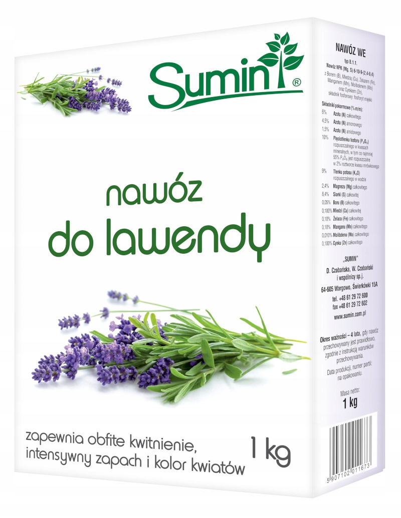 

Nawóz do Lawendy granulat 1kg obfite kwiaty