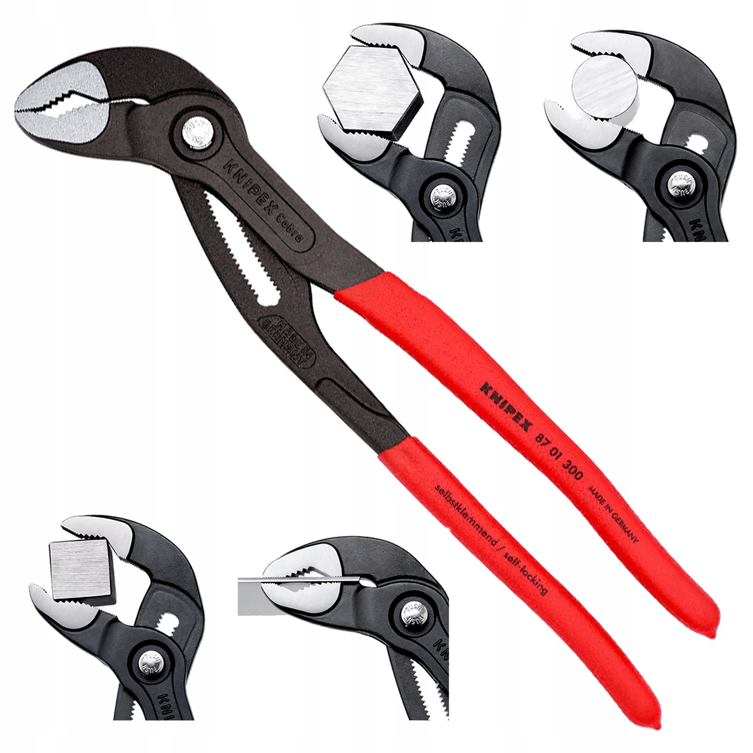 Knipex Cobra Szczypce nastawne do Rur Klucz Żabka Crv 300 mm 8701300