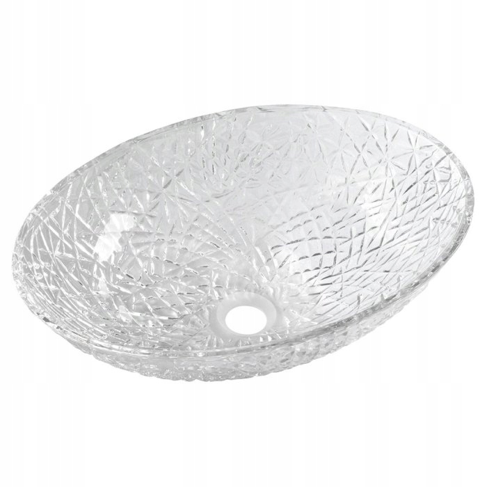 Sapho Purus sklenená umývadlová miska 50x36 cm priehľadná TY305CL