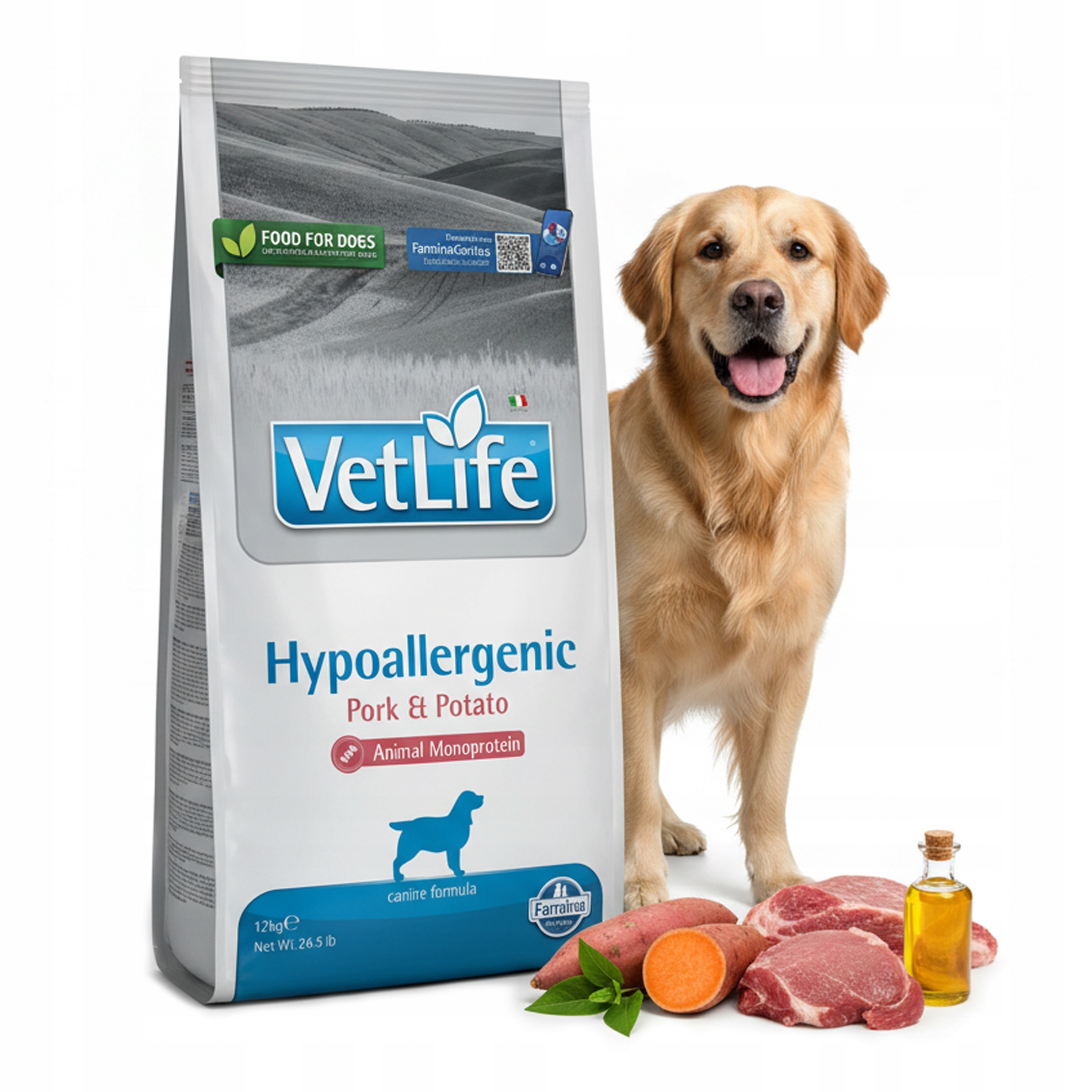 Farmina Vet Life Pork Potato 12kg Hypoallergenic karma dla psa alergika