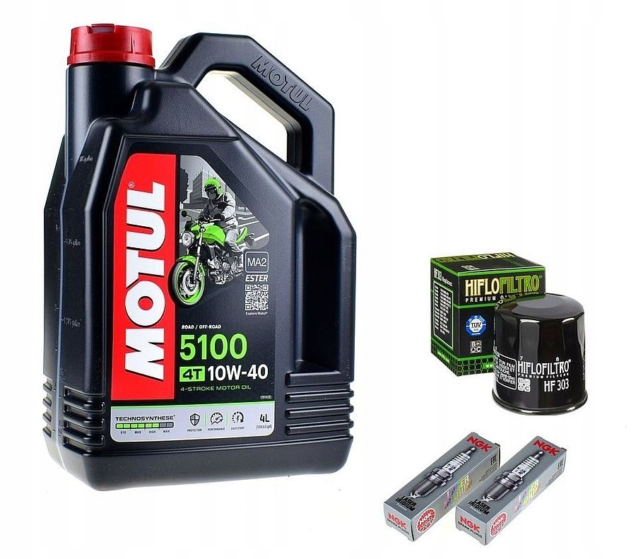 Olej Motul Filtr Svíčky Ngk Kawasaki ER-6 2006