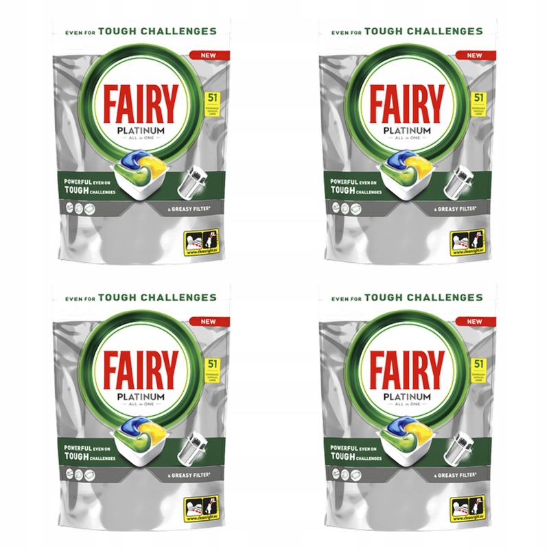 Fairy Platinum All In One Kapsle do myčky nádobí Citron 51 ks X4