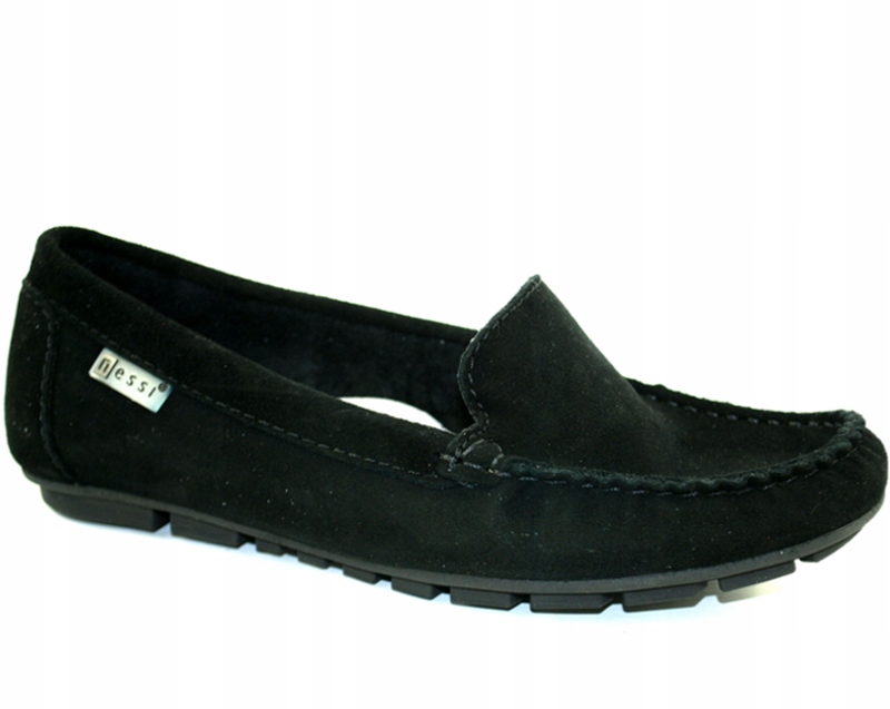 

Nessi 17130 mokasyny damskie czarne skóra 37