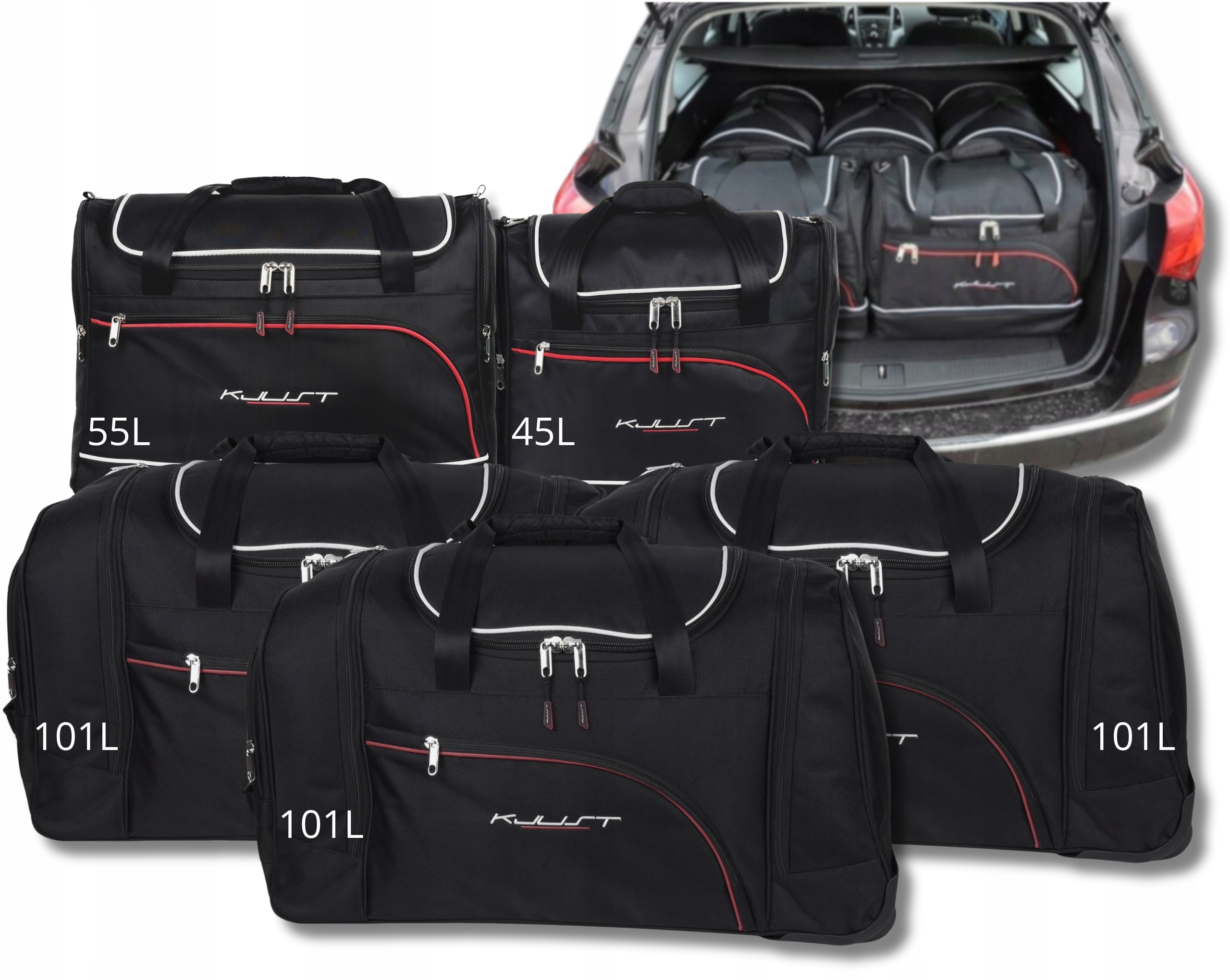 Sada tašiek Komplet Kjust do batožinového priestoru Opel Astra Tourer 2010-2015 5 ks