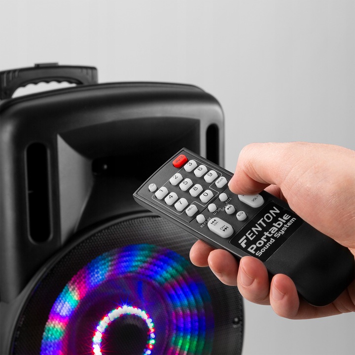 Kolumna aktywna 15'' 800W UHF BT bateria+ mikrofon/ imprezy konferencje Kolor czarny