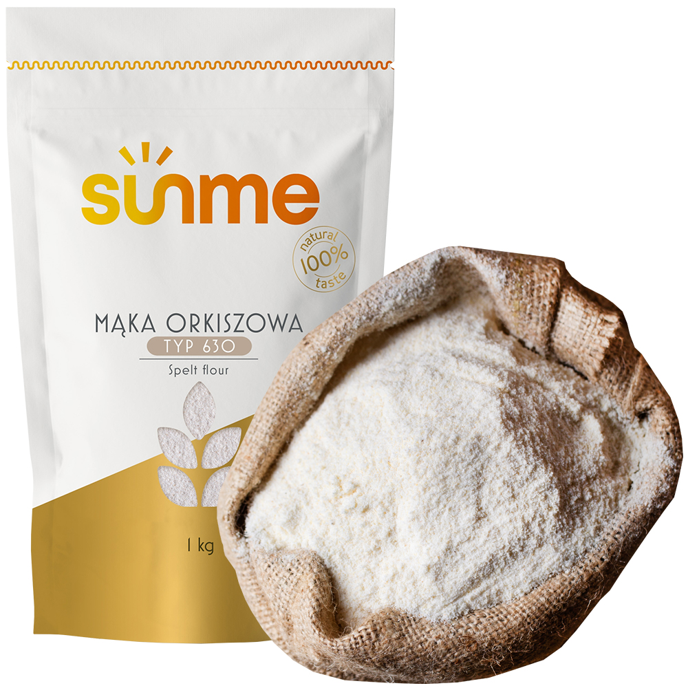 6X Sunme Špaldová Mouka Bílá 630 Pro Pečení Chleba 1 Kg