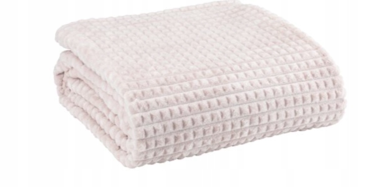 Ciepły elegancki koc 140x200cm beżowy