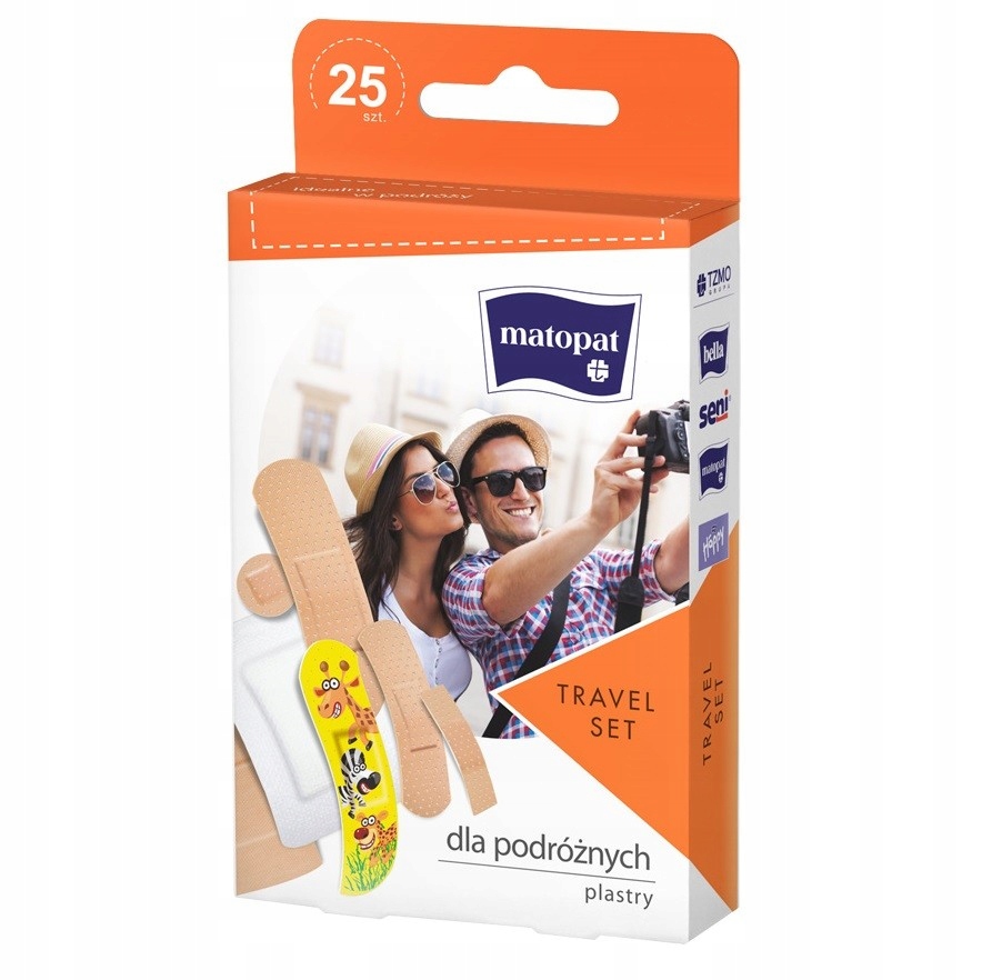 

Plastry z opatrunkiem Travel Set Matopat 25szt MIX