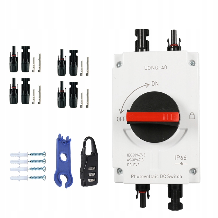 Připojovací spínač pro fotovoltaiku DC Pv 1000V