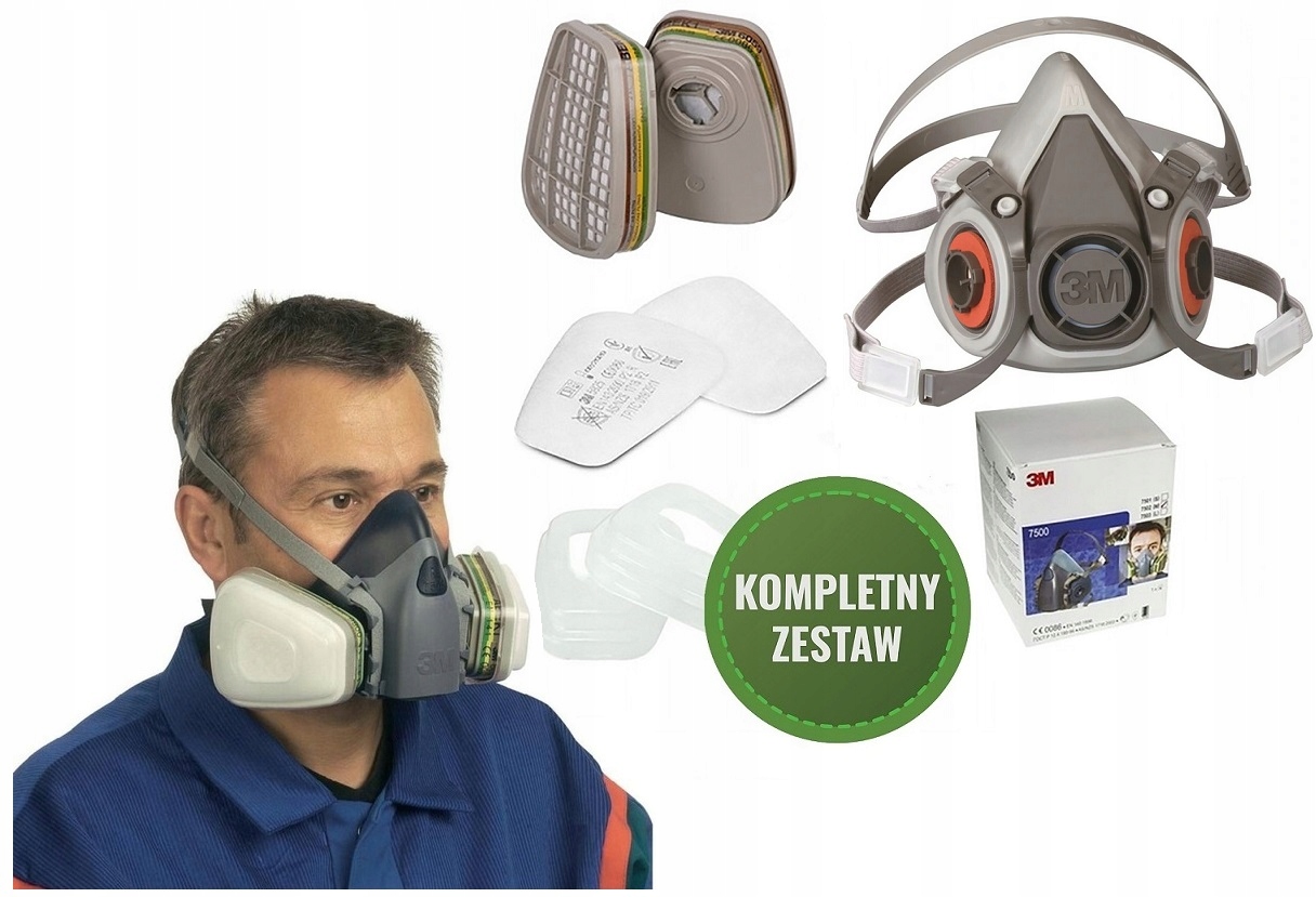 Maska 3M do Oprysków dla Sadowników i Ogrodników Kompletna Oryginalna 3M