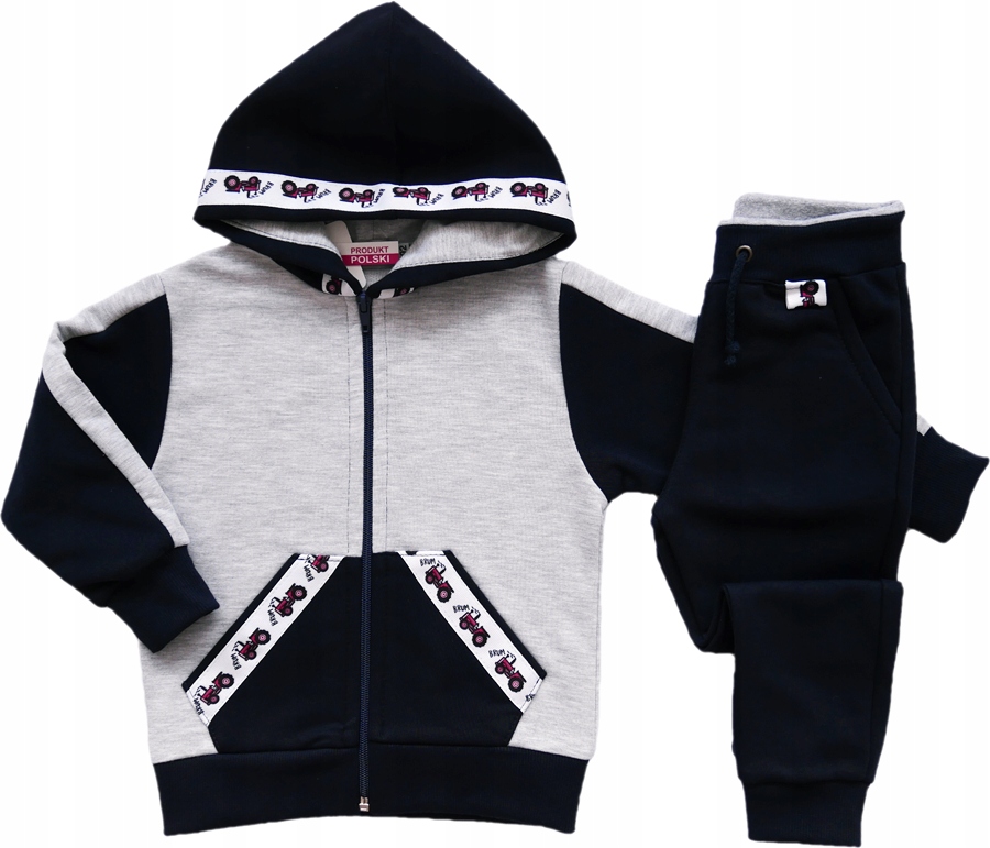 Komplet dresowy z traktorem Revaj 74 szary