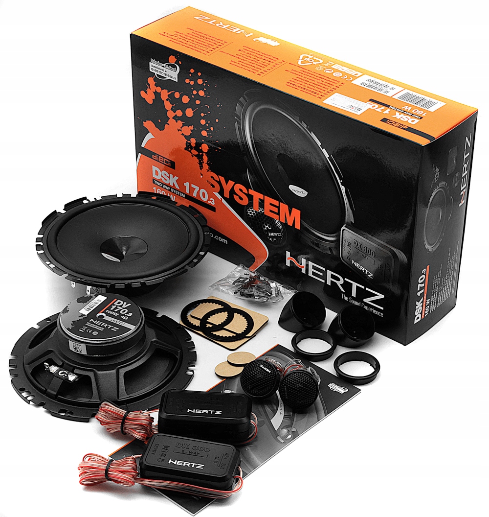 HERTZ GŁOŚNIKI SAMOCHODOWE SYSTEM 165MM DO OPEL CORSA C MERIVA OMEGA B Moc znamionowa RMS 80 W