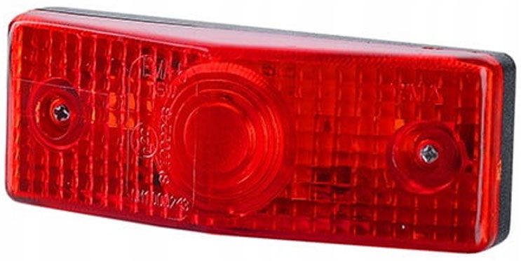 

Lampa Żarówkowa Obrysowa Płaska Czerwona