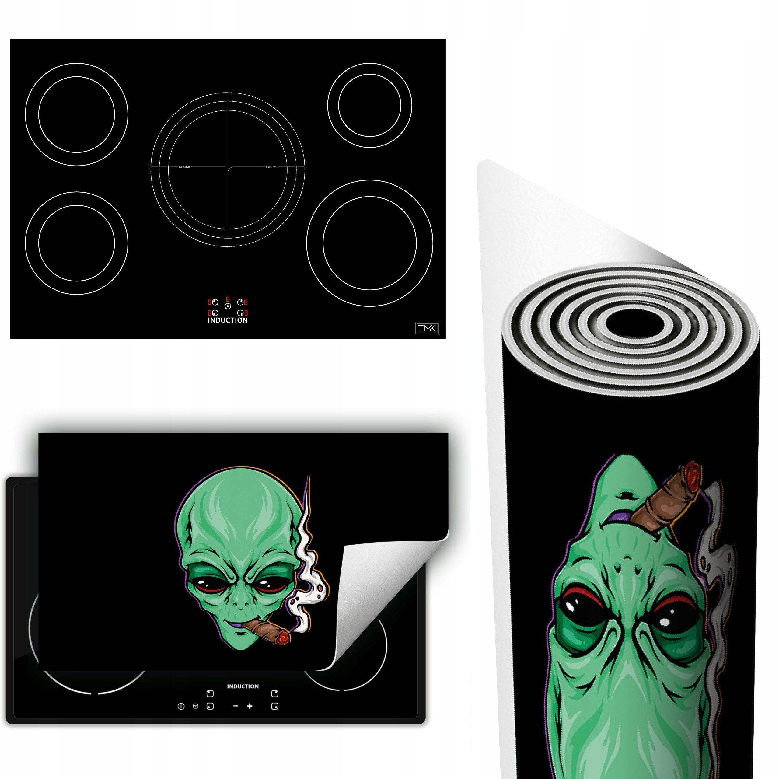 Vinylová Podložka Na Ochranu Kuchyňské Desky 90x52 černá Ufo