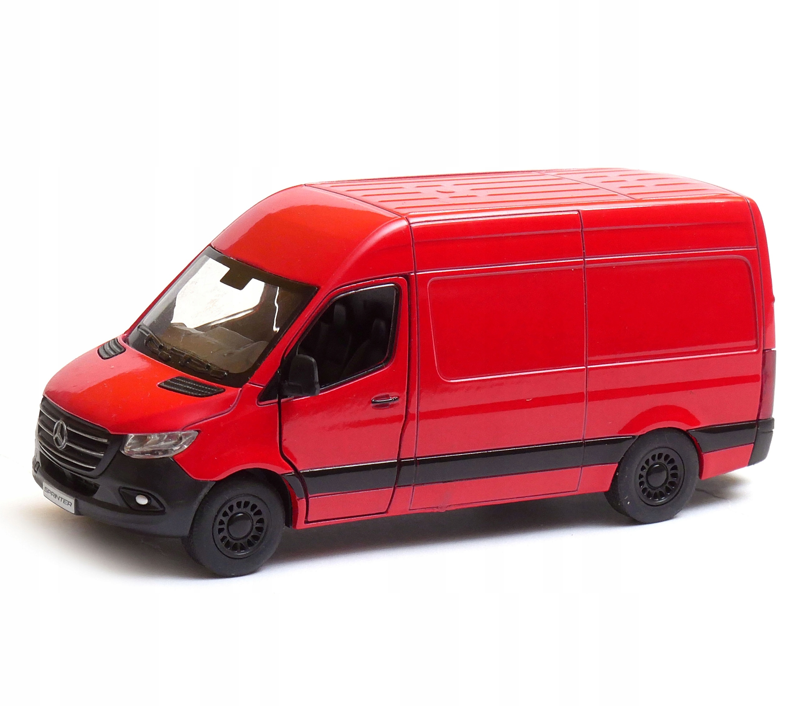 Mercedes-Benz Sprinter 1:34 model KINSMART czerwony Bohater brak