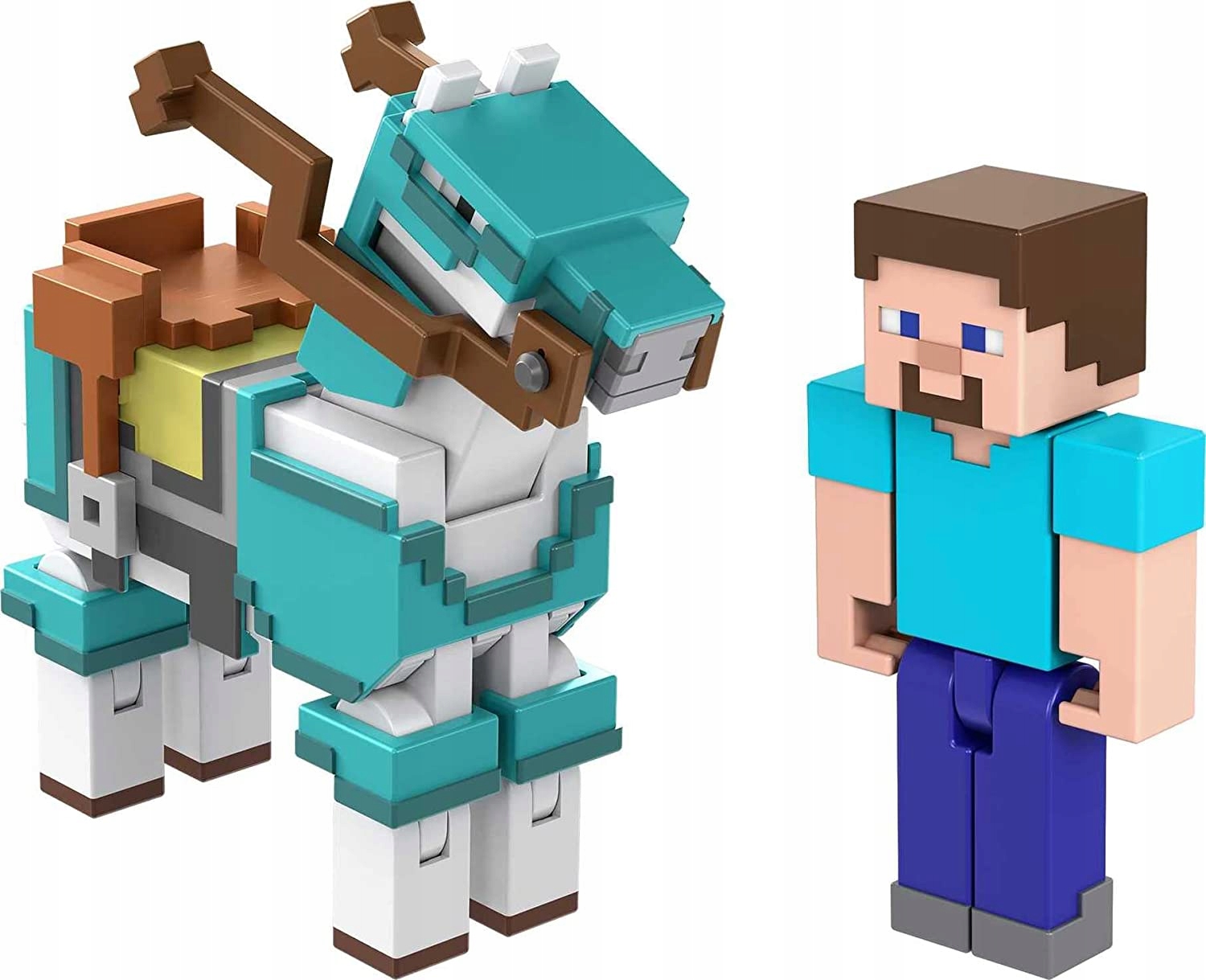 MINECRAFT zestaw 2 figurek FIGURKA STEVE + KOŃ Marka Mattel