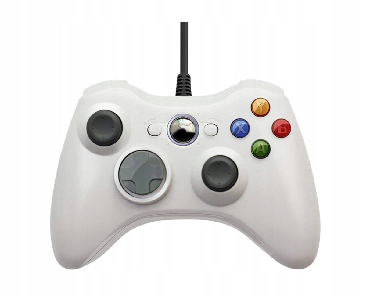 You2K Pad przewodowy USB gamepad kontroler do konsoli Xbox 360 i PC biały