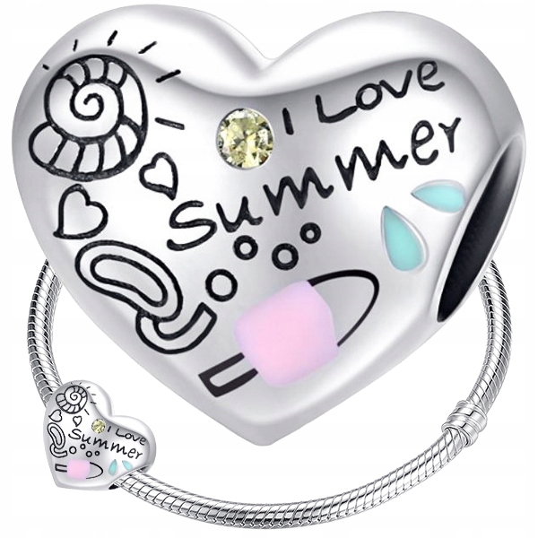 

Charms Serce Summer srebro 925 koralik zawieszka