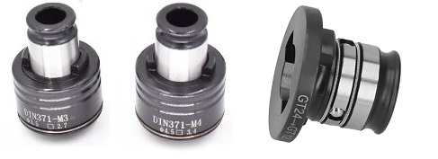 Oprawki do gwintowania M3, M4 + redukcja GT24 - GT12