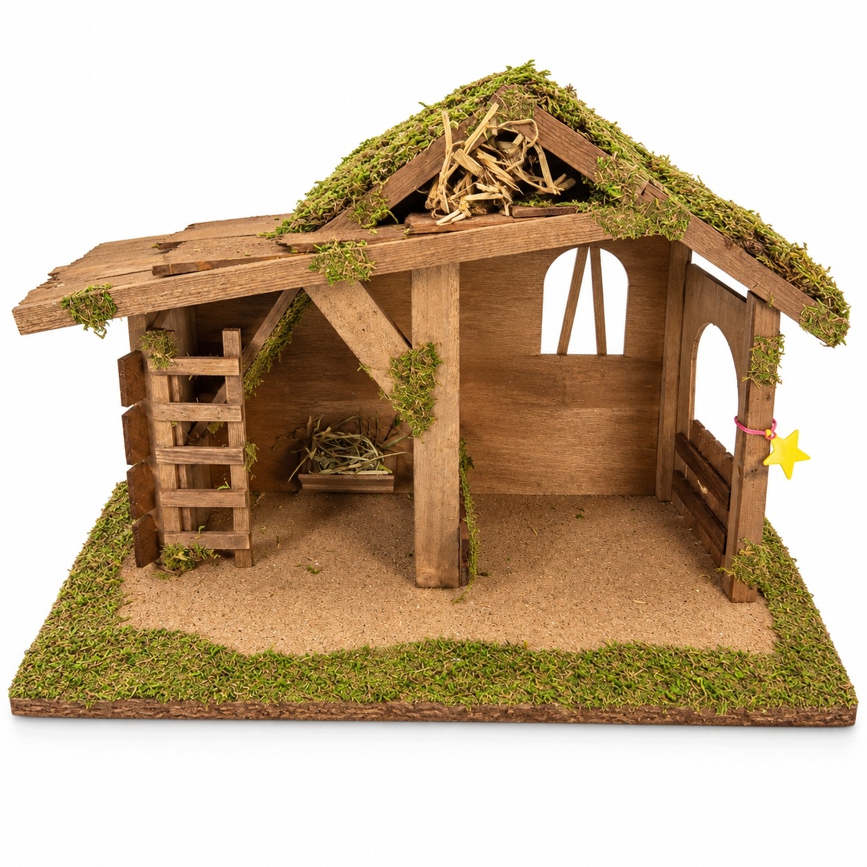 Stajenka Vánoční Betlém 45x28x35 cm – pro postavy o výšce 11-13 cm