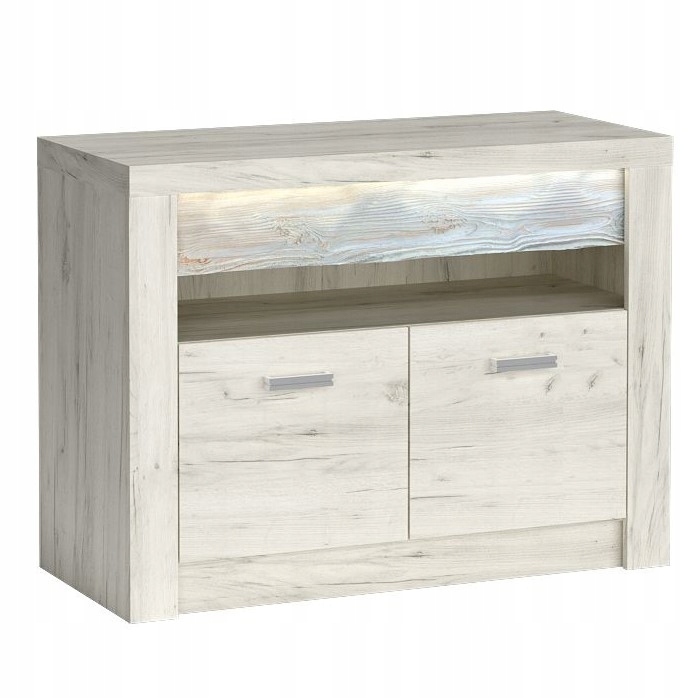 Mała SZAFKA RTV STOLIK TV 96 cm INDIANAPOLIS I-10 KRAFT BIAŁY