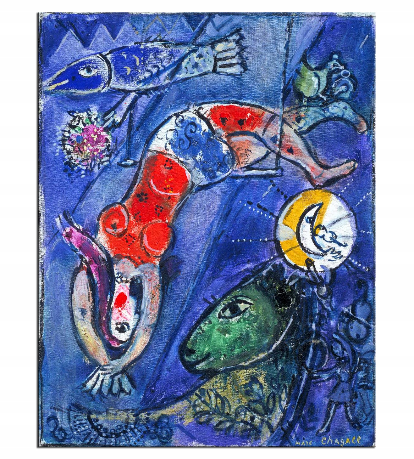 Hairdresser Intense Squirrel Niebieski Cyrk - M. Chagall reprodukcja na płótnie 9410007612 - Allegro.pl