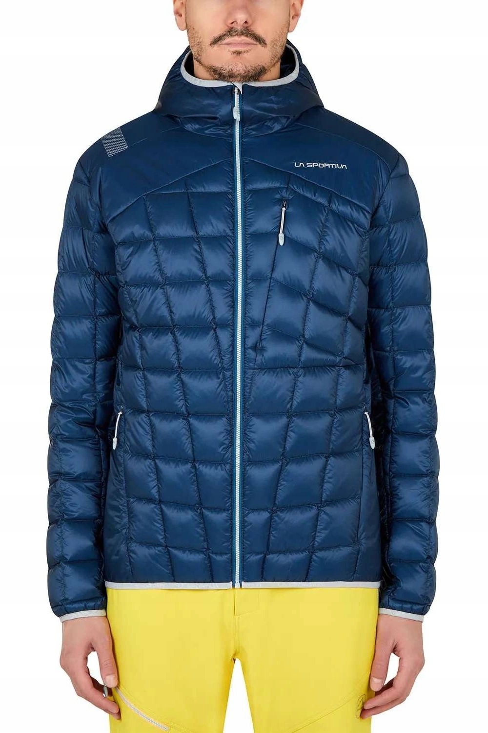 Pánská bunda La Sportiva D'herens péřová modrá, lehká, prošívaná, velikost vel.