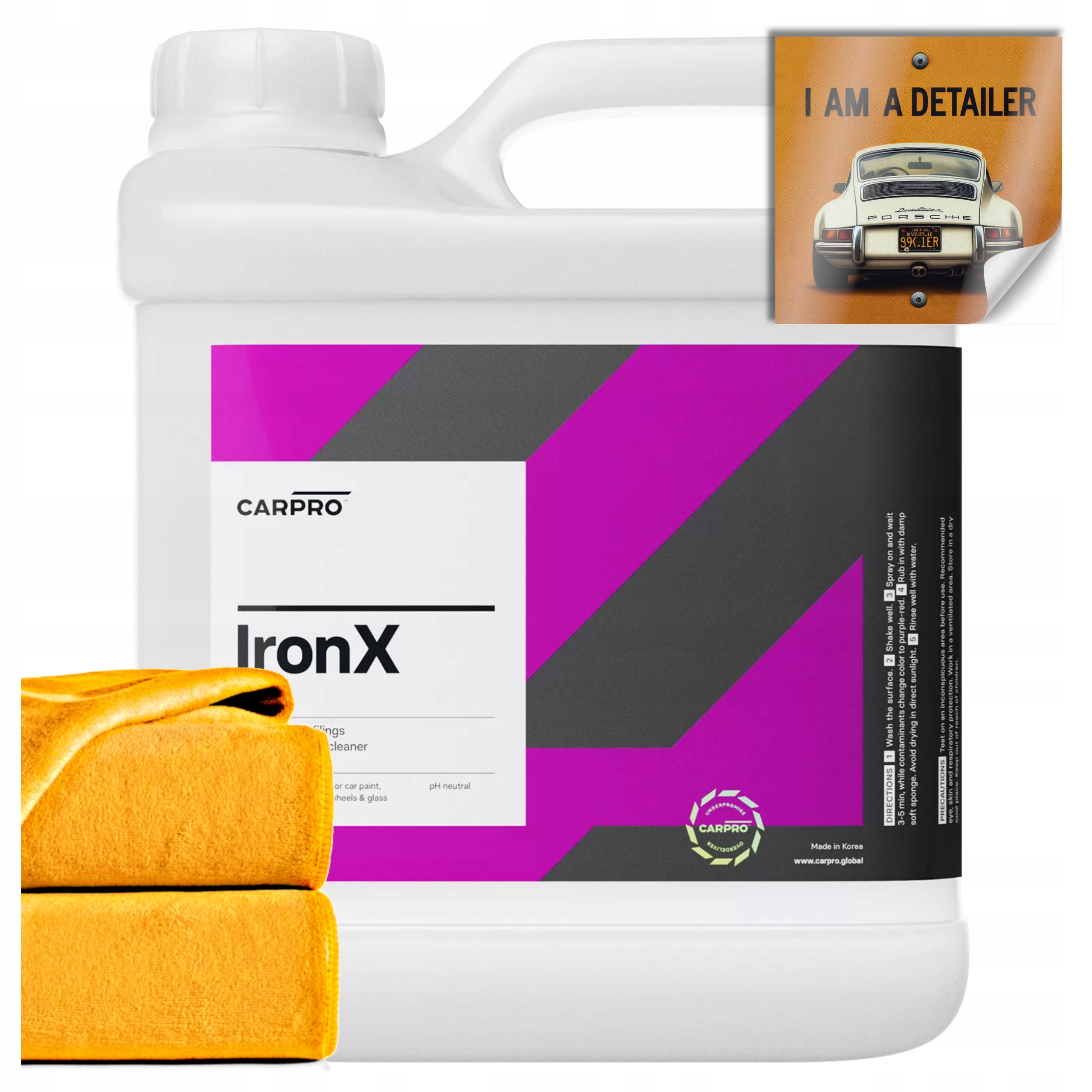 CarPro IronX Deironizer na disky Krvácanie Čistí Odstraňuje hrdzavý povlak 4L