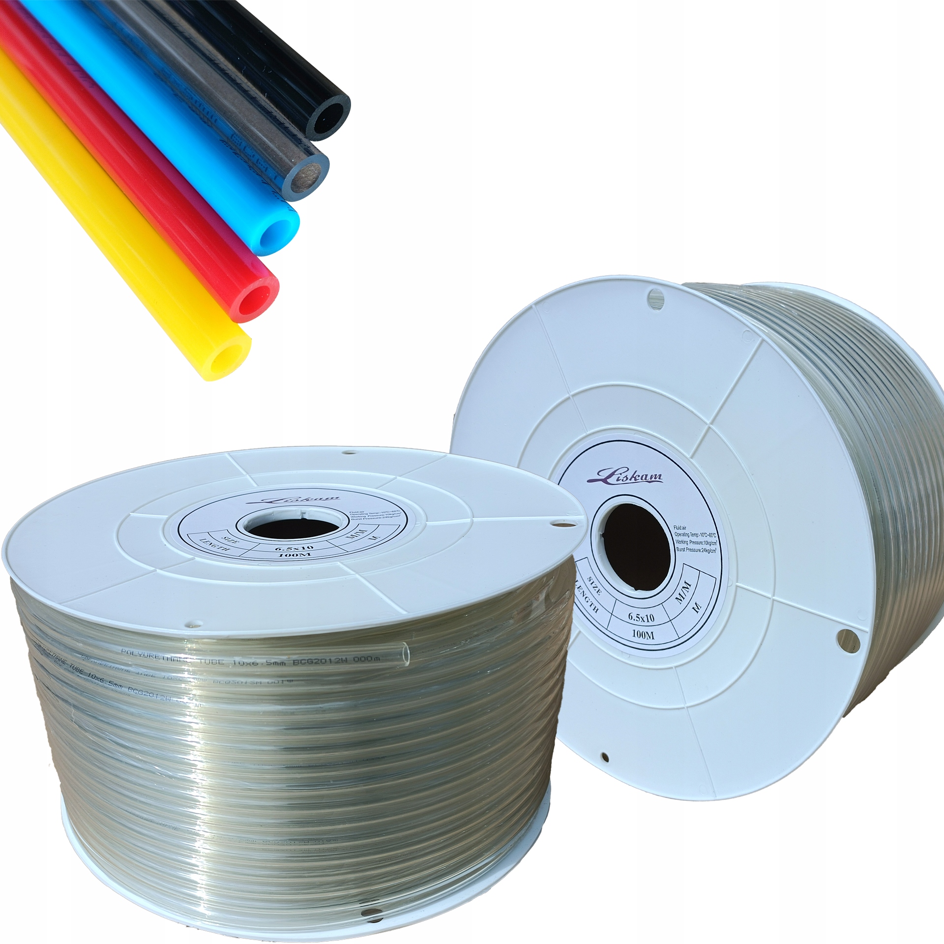 Polyuretan Pneumatická Pu hadice Tekalan 10x6.5 mm Průhledný 50 M