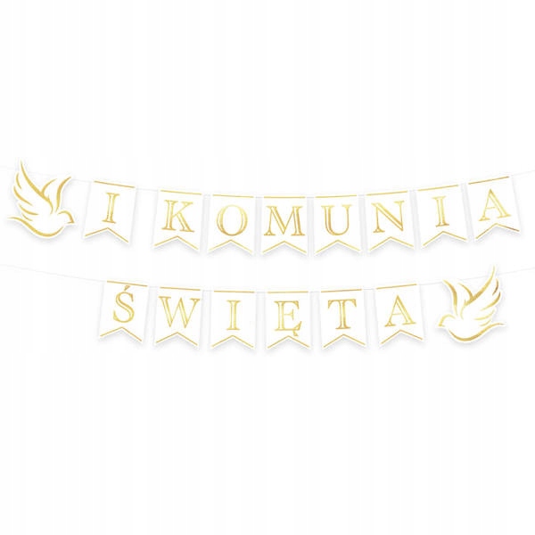 BANER GIRLANDA I KOMUNIA ŚWIĘTA 250 CM GOŁĘBIE