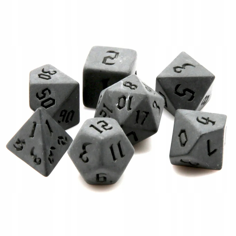MURY OBRONNE ZESTAW 7 KOŚCI KOSTEK RPG Liczba ścian 4 6 8 10 12 20