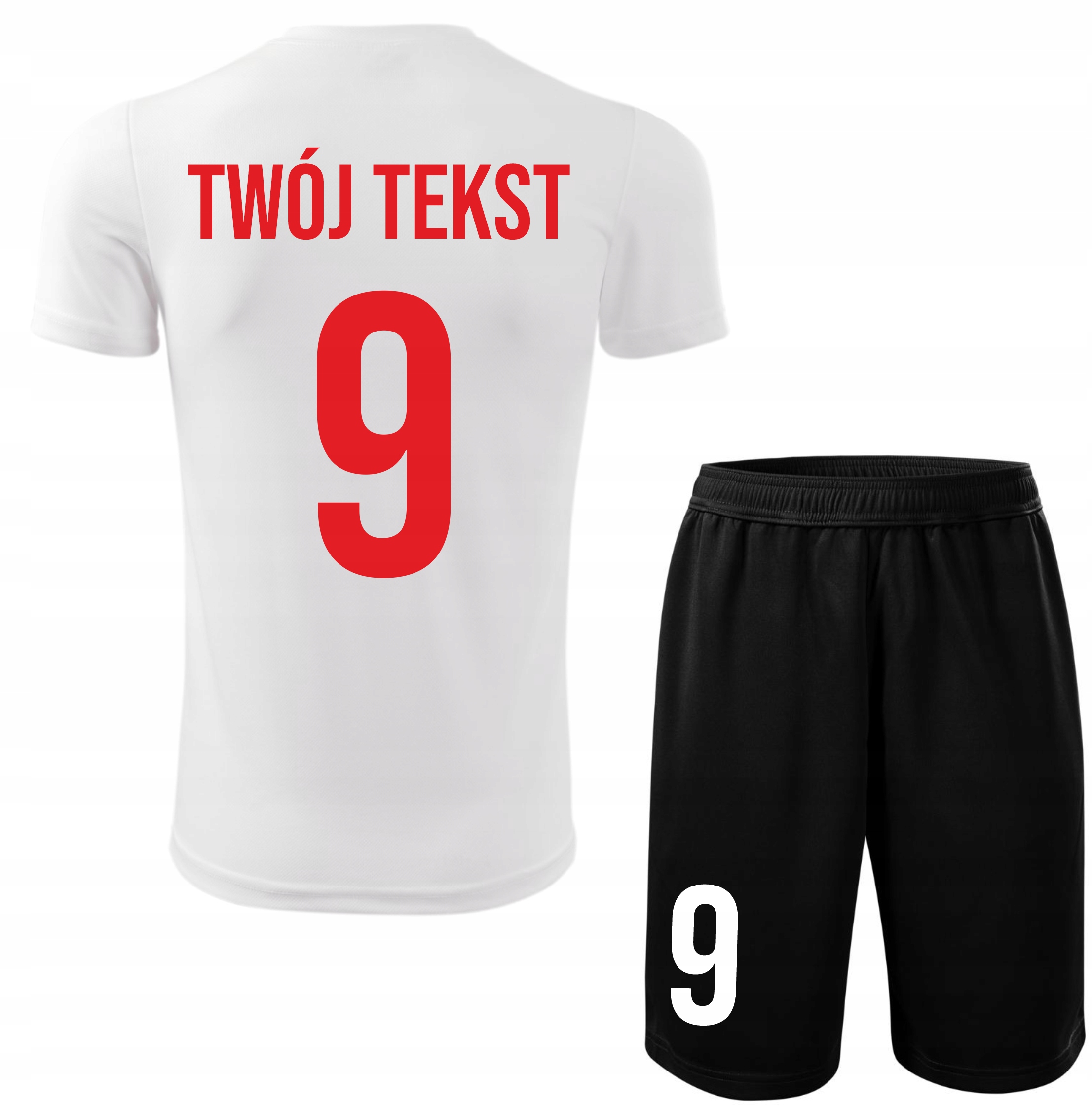 Strój piłkarski Z Własnym Nazwiskiem i Numerem komplet Z Nadrukiem XXL