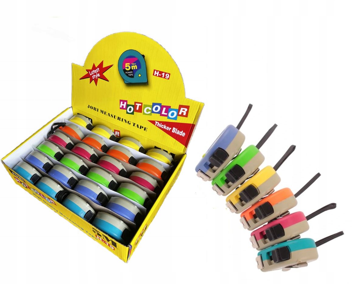 Zestaw 24 Miary Zwijane Miarka Miara metrówka 5m Jobi 13105