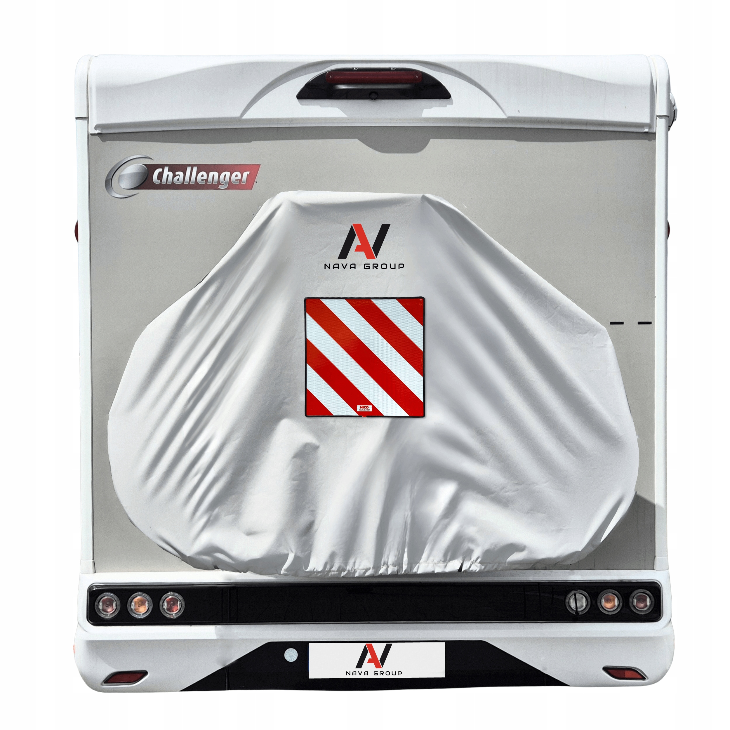 Obal na 2-3 jízdních kol na zadní část karavanu pro obytný nosič