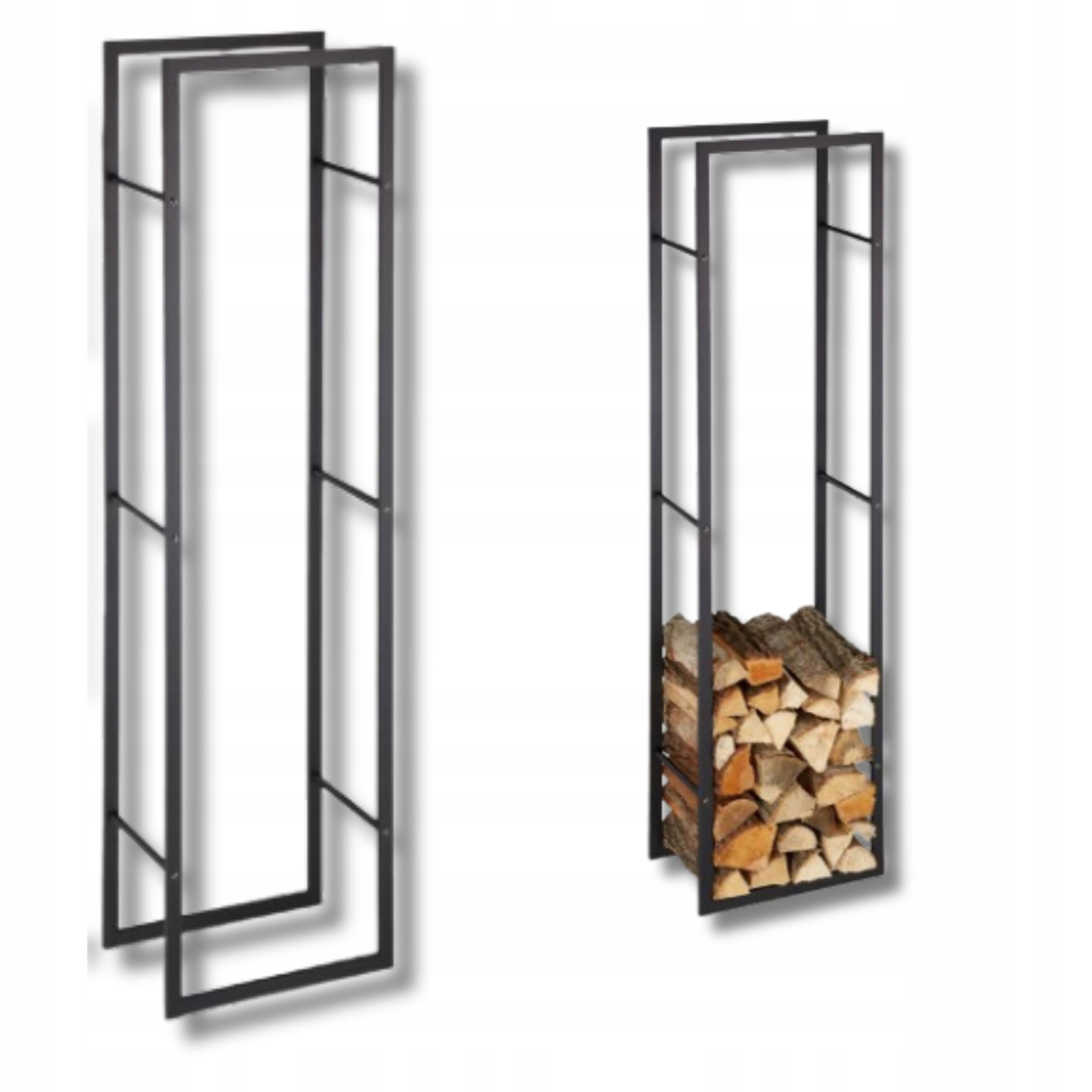 Oceľový regál na krbové drevo Kiminek Príslušenstvo Kôš Drevo Obývačka Garaz