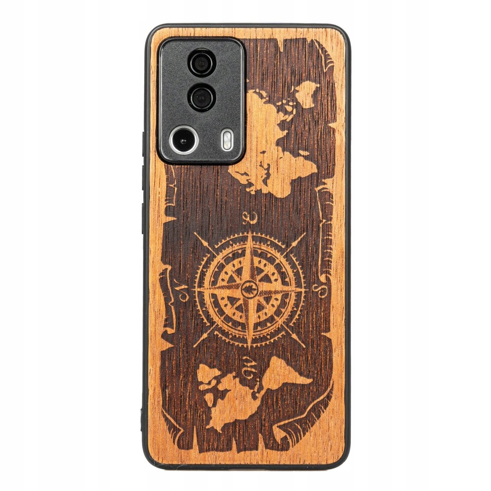 Dřevěné Pouzdro Bewood pro Xiaomi 13 Lite Růže Větrů Merbau