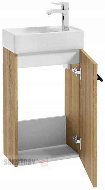 Szafka z umywalką łazienkowa wisząca Złoty Dąb Craft Kim 50cm Głębokość mebla 22 cm