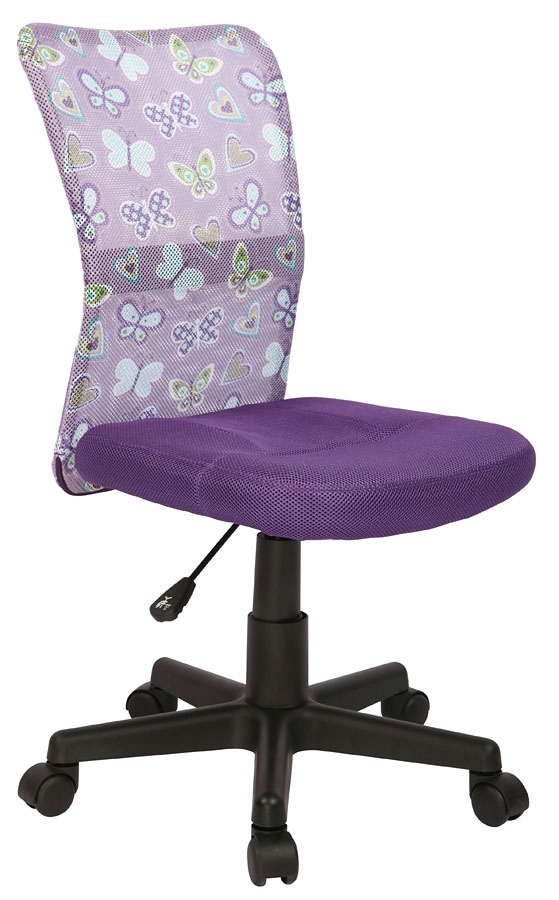 FOTEL DLA DZIEWCZYNKI WENTYLOWANY DO BIURKA MOTYLE
