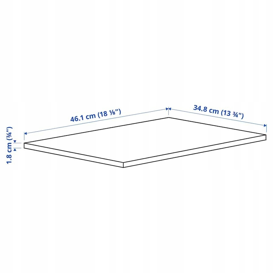 IKEA KOMPLEMENT PÓŁKA CIEMNOSZARA 75X35 CM Marka Ikea