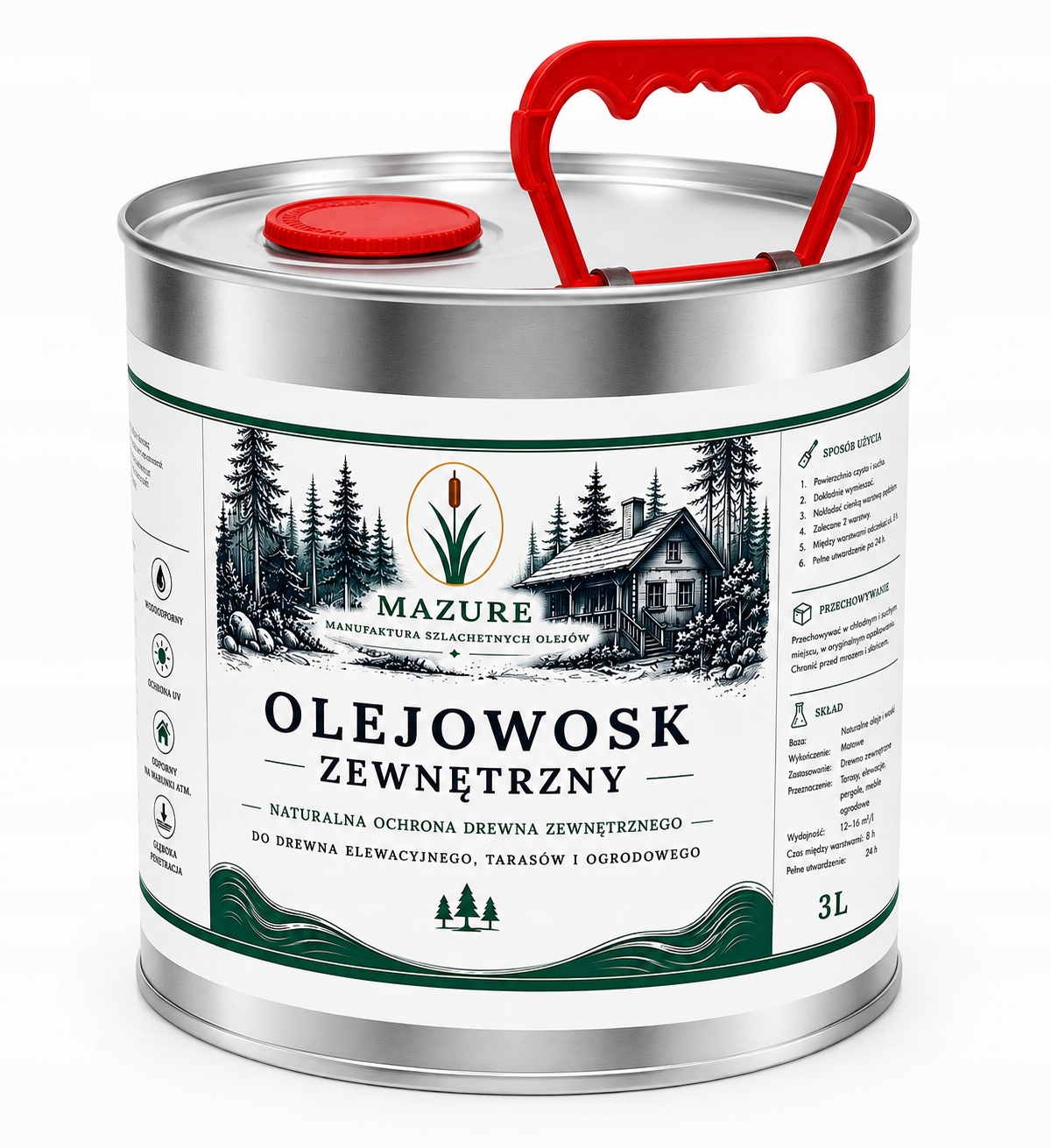 Olejovosk na venkovní dřevo Uv ochrana Premium 3 L