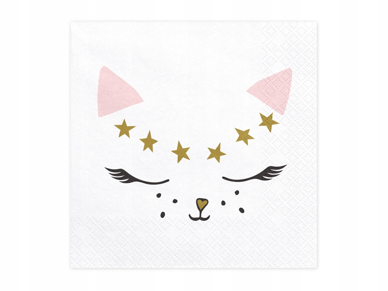 Serwetki papierowe Kotek 33x33 cm Urodziny 20 szt.