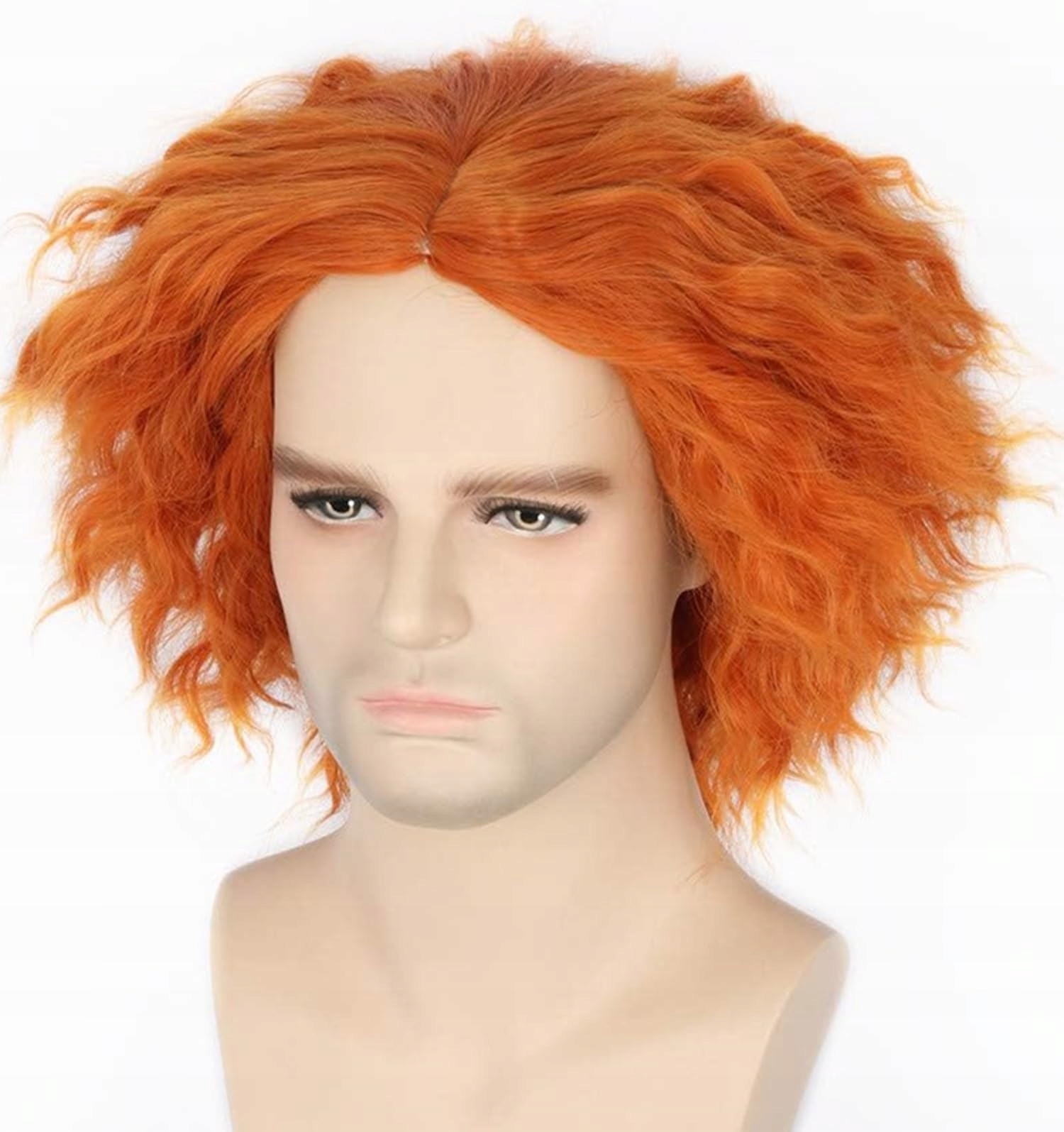 Lemarnia Paruka Oranžová Krátká Kudrnatá Na Halloween Karneval Cosplay