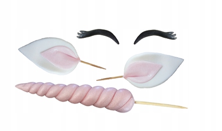 Różowy Cukrowy Jednorożec Dekoracja tort masa Róg